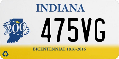 IN license plate 475VG