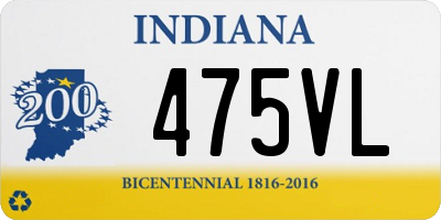 IN license plate 475VL