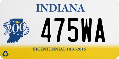 IN license plate 475WA