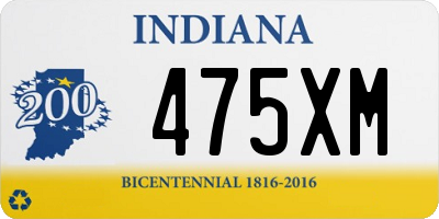 IN license plate 475XM