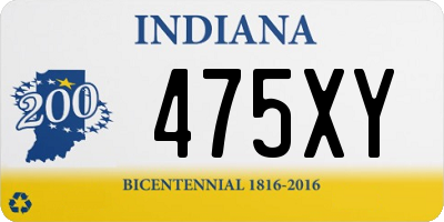 IN license plate 475XY
