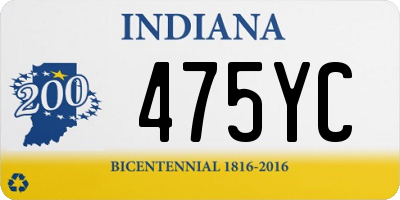 IN license plate 475YC