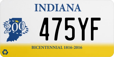 IN license plate 475YF