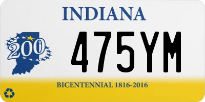 IN license plate 475YM