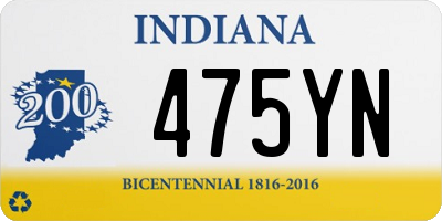 IN license plate 475YN