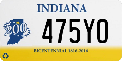 IN license plate 475YO