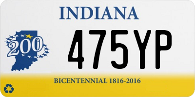 IN license plate 475YP