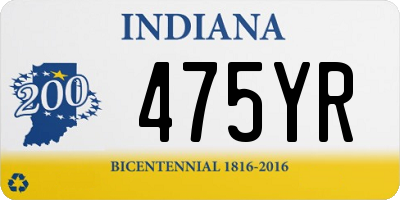 IN license plate 475YR