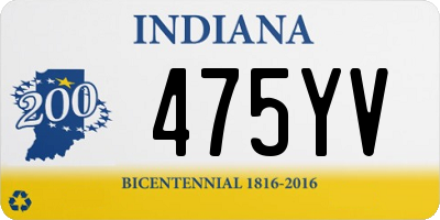 IN license plate 475YV