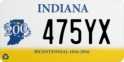 IN license plate 475YX