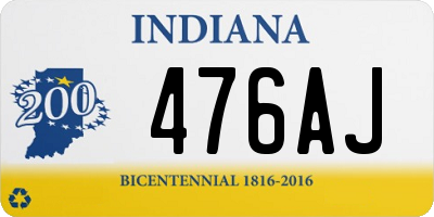 IN license plate 476AJ