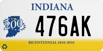 IN license plate 476AK