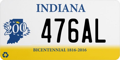 IN license plate 476AL