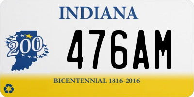 IN license plate 476AM