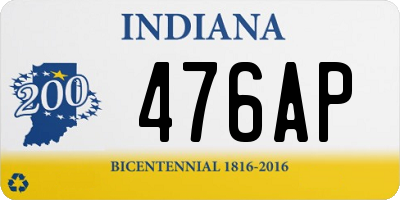 IN license plate 476AP