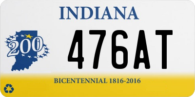 IN license plate 476AT