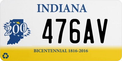 IN license plate 476AV