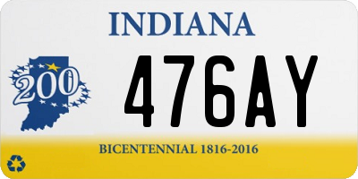 IN license plate 476AY