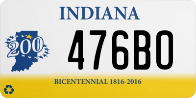 IN license plate 476BO