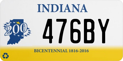 IN license plate 476BY