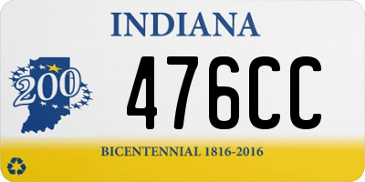 IN license plate 476CC