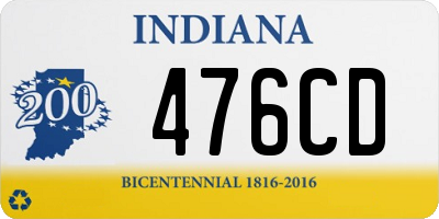 IN license plate 476CD