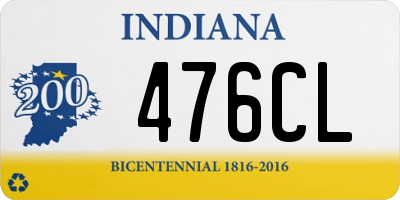 IN license plate 476CL