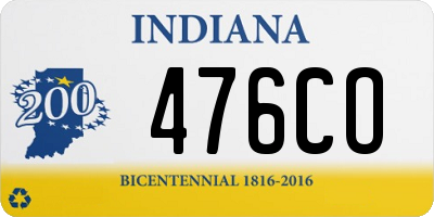 IN license plate 476CO