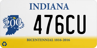 IN license plate 476CU