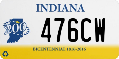 IN license plate 476CW