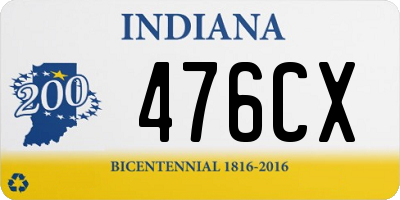 IN license plate 476CX