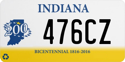 IN license plate 476CZ