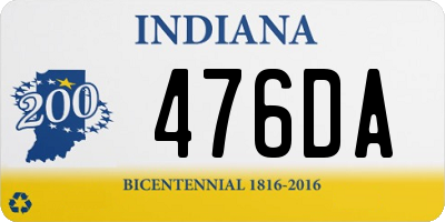 IN license plate 476DA