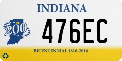 IN license plate 476EC