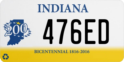 IN license plate 476ED