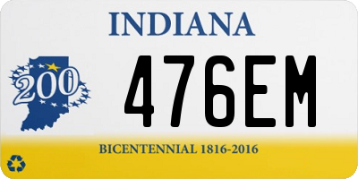 IN license plate 476EM