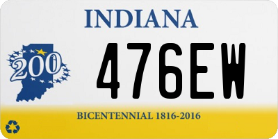 IN license plate 476EW