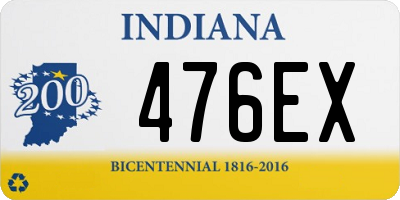 IN license plate 476EX