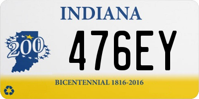 IN license plate 476EY