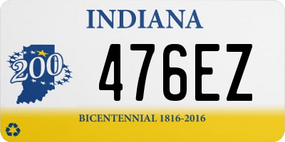 IN license plate 476EZ