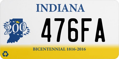 IN license plate 476FA