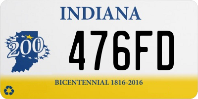 IN license plate 476FD