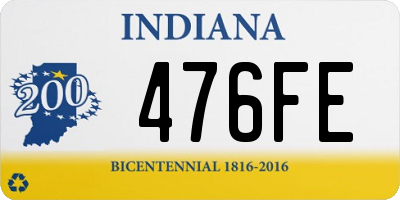 IN license plate 476FE