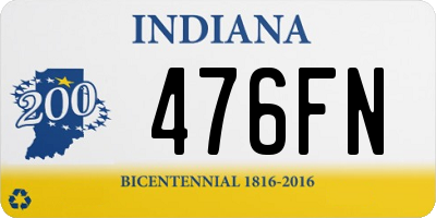 IN license plate 476FN