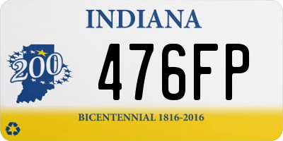 IN license plate 476FP