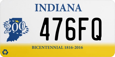 IN license plate 476FQ