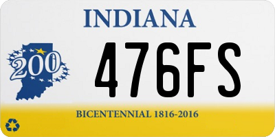 IN license plate 476FS