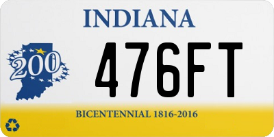 IN license plate 476FT