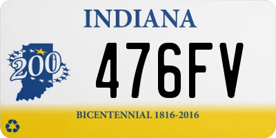 IN license plate 476FV