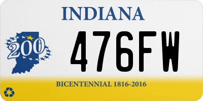 IN license plate 476FW